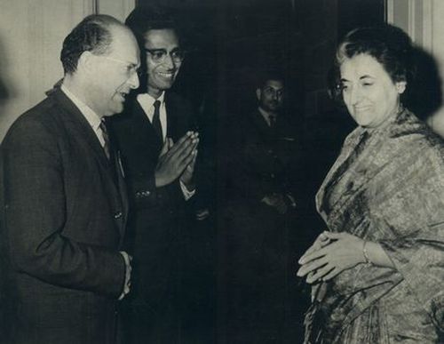 Le rabbin Zaoui avec Indira Gandhi, Premier ministre de l'Union indienne